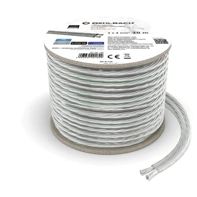 Abbildung von OEHLBACH Silverline SP 40 Stereo HI FI Lautsprecherkabel Boxenkabel mit SPOFC (versilbertes Kupfer) 2x4mm² Mini Spule Lautsprecher Kabel 20m