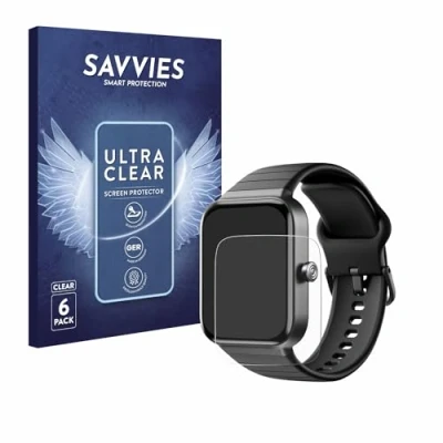 Abbildung von Savvies 6 Stück Schutzfolie für Fitpolo IDW15 / IDW19 1.8&quot; Displayschutz Folie Ultra Transparent