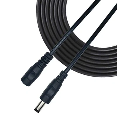 Abbildung von Liwinting 5m/16.4Feet DC Verlängerungskabel 5.5mm x 2.5mm Anschlusskabel DC/Gleichstrom Verbinderkabel Verteiler Männlich zu Weiblich Verbinder für Netzteil, CCTV Kamera Schwarz
