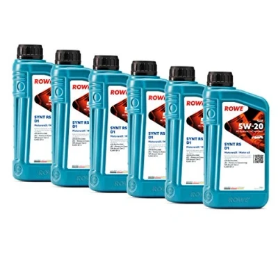 Abbildung von ROWE 6x 1 Liter HIGHTEC SYNT RS D1 SAE 5W 20 Motorenöl kraftstoffsparendes Hochleistungs PKW Motoröl