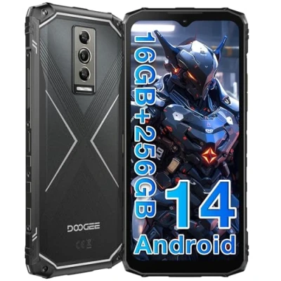 Abbildung von DOOGEE Blade 10 PRO [2024] Outdoor Smartphone Ohne Vertrag Android 14, 16GB+256GB(2TB) Handy, 6.56&#039;&#039; HD+, 50MP+8MP Kamera 5150mAh Baustellenhandy, 3 Card Slot/IP68/69K/NFC/Face ID/OTG