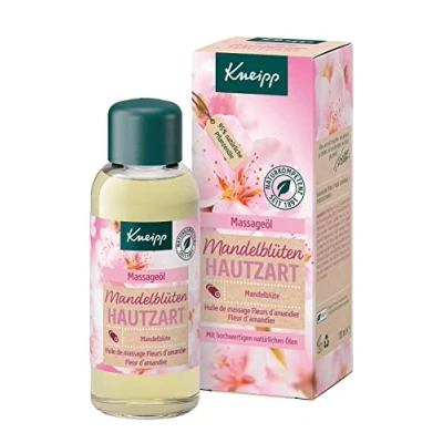 Abbildung von Kneipp Massageöl Mandelblüten Hautzart hochwertiges Mandelöl mit reichhaltiger Sheabutter, Sonnenblumenöl &amp; Vitamin E natürlicher Pflegeöl Komplex für trockene sensible Haut 100ml