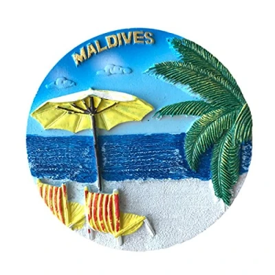 Abbildung von Malediven 3D Kühlschrankmagnet Tourist Souvenirs, Seaside Kühlschrank Magnet, Haus und Küche Dekoration