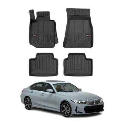 Abbildung von OMAC Gummi Fußmatten kompatibel mit BMW 3er G20 G21 2018 2023 Premium TPE Automatten 4tlg