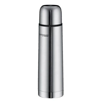 Abbildung von TC BEVERAGE BOTTLE 0,50l, steel mat, Thermosflasche aus Edelstahl, 12 h heiß / 24 kalt, absolut dicht mit Drehverschluss und Becher, für Uni, Schule, Büro, Reisen, by THERMOS, Isolierflasche