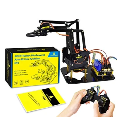 Abbildung von KEYESTUDIO Roboter Bausatz 4 Achsen Servo Steuerung Rollarm, Programmierbare für Arduino 14+ Jugendliche Erwachsene
