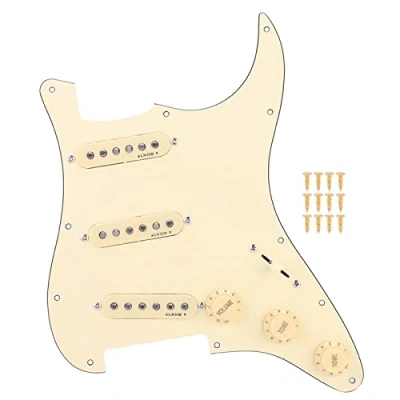 Abbildung von Loaded Pickguard für ST Gitarre, mit Alnico V Magnet Prewired SSS Pickups E Gitarre