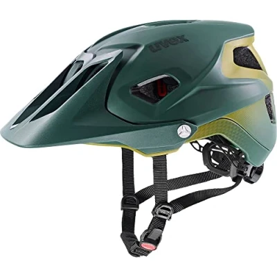 Abbildung von uvex quatro integrale Tocsen extrem leichter MTB Helm für Damen und Herren inkl. Sturzsensor individuelle Größenanpassung forest mustard matt 52 57 cm