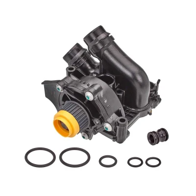 Abbildung von MEYLE 113 220 0034 Wasserpumpe 29 mit Dichtung Thermostat Aluminiumgehäuse für Zahnriementrieb VOLKSWAGEN: CC, Passat B6 Variant, GOLF 6