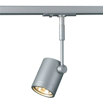Abbildung von SLV 1 Phasen Strahler BIMA I Dreh und schwenkbar, LED Spot, Deckenleuchte, Schienen System, Schienenstrahler, Innenbeleuchtung, max. 50W 1P Lampe GU10 QPAR51, alu silber
