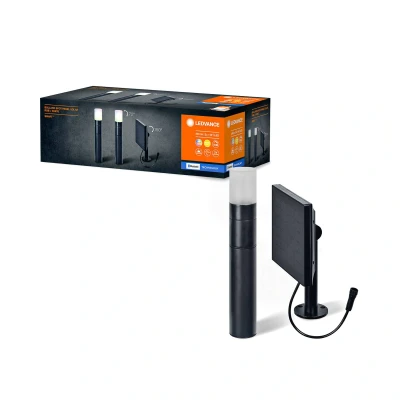 Abbildung von LEDVANCE SMART+ Garten Bluetooth Solar Spot &amp; Wegeleuchte, warmweißes Licht (3000K), ohne Strom nutzbar, bis zu 6,5 Stunden bei 100% Licht, Schutzklasse IP44, schwarz