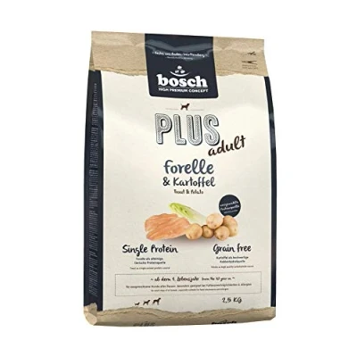 Abbildung von bosch HPC PLUS Forelle &amp; Kartoffel Hundetrockenfutter für ausgewachsene Hunde aller Rassen Single Protein Grain Free 1 x 2.5 kg