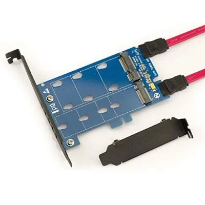 Abbildung von KALEA INFORMATIQUE M.2 (M2 NGFF SATA) auf SATA und mSATA Adapter Mit Low Profile oder HIGH Winkel.
