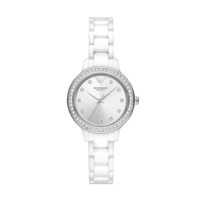 Abbildung von Emporio Armani Watch Uhr, Damen, Größe: One Size, White