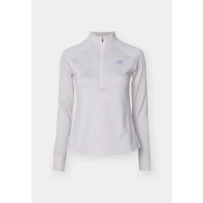 Abbildung von New Balance Athletics HEAT GRID HALF ZIP Langarmshirt, Damen, Größe: XL, Beige