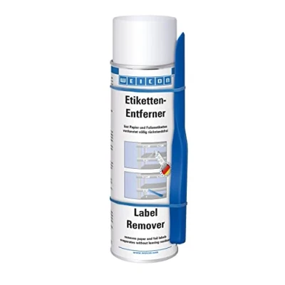 Abbildung von WEICON Kettenöl Etikettenentferner, inkl. Spatel, 500 ml