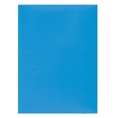 Abbildung von OFFICE PRODUCTS 21191131 21 Mappe mit Gummiband Karton, A4, Grammatur 300 g/m², 3 Klappen, hellblau