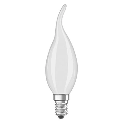 Abbildung von OSRAM Dimmbare Filament LED Lampe mit E14 Sockel, Warmweiss (2700K), Windstoß Kerze, 4W, Ersatz für 40W Glühbirne, matt, Retrofit CLASSIC BA DIM