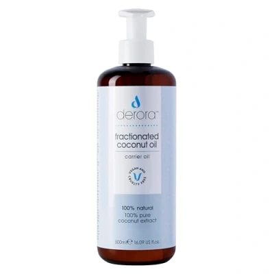 Abbildung von Derora Fraktioniertes Kokosnussöl, Pflegt Haut, Haare und Nägel, 100% rein natürlich, Reich an Antioxidantien Vitamin A, C E, Alle Hauttypen (500ml)