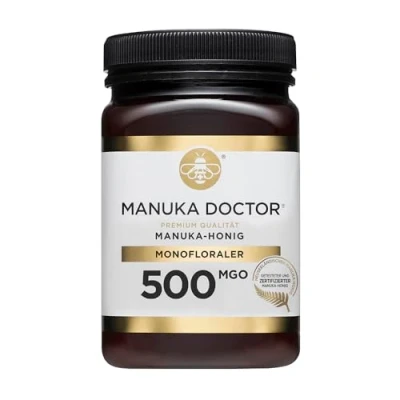 Abbildung von Manuka DOCTOR MGO 500 Honig Monofloral (500 g) 100% Reiner Neuseeländischer Honig. Zertifiziert. Garantiert. ROH. Non GMO