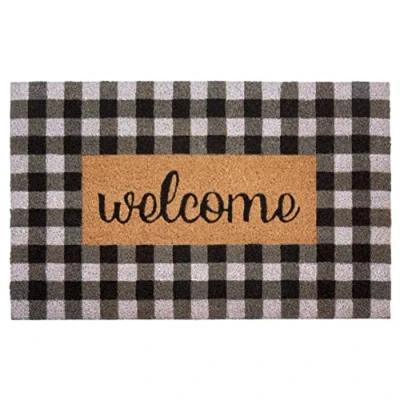 Abbildung von Fußmatte Kokos Welcome Chessboard, HANSE Home, rechteckig, Höhe: 15 mm, Kokos, Schmutzfangmatte, Outdoor, Rutschfest, Innen, Kokosmatte, Flur