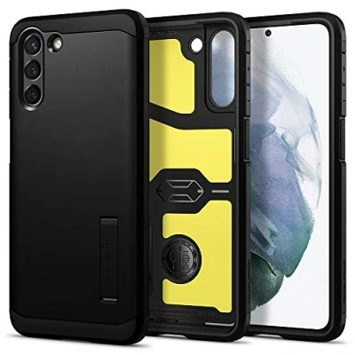 Abbildung von Samsung Galaxy S21 Plus Hülle Kunststoff Spigen Hard Case/Backcover Handyhülle Schwarz Shockproof/Stoßfest