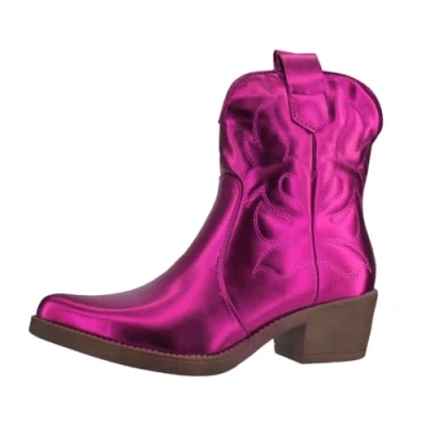 Abbildung von Elara Cowboy/Bikerstiefelette, Damen, Größe: 39, Rosa Schuhe