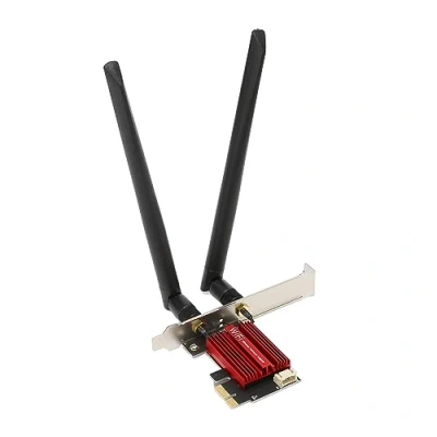 Abbildung von PCI Express Netzwerkkarte, Gigabit Ethernet Karte, PCIE Netzwerkadapter, WLAN Karte für Desktop PC mit Bluetooth 4.0, Dualband, Kompatibel 7 8 10 11