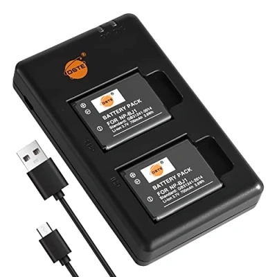Abbildung von DSTE 2PCS NP BJ1(700mAh/3.7V) Batterie Ladegerät Compatible für Nikon EN EL19,Coolpix S3300,S4100,S4150,S4200,S4300,S6400,Sony RX0,RX0 II(DSC RX0M2) Kamera