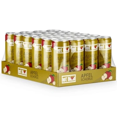 Abbildung von Hot Blood Apfelschorle, 24er Pack, inkl. Pfand EINWEG (24 x 330 ml) Steam Time ThankYou
