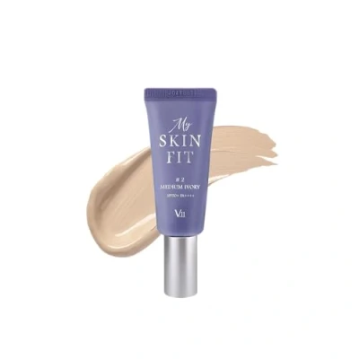 Abbildung von [VILLAGE 11 FACTORY] MY Skin FIT BB CREAM (#2 MEDIUM IVORY) Korean Skincare Hyaluronsäure, Niacinamid und Centella Asiatica Kollagen Booster Leichte Feuchtigkeitstextur glass glow