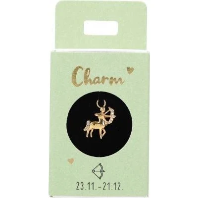 Abbildung von Depesche 11834 032 Charm Schütze, vergoldeter Anhänger für Halsketten, Armband und Ohrringe, ideal als kleines Geschenk
