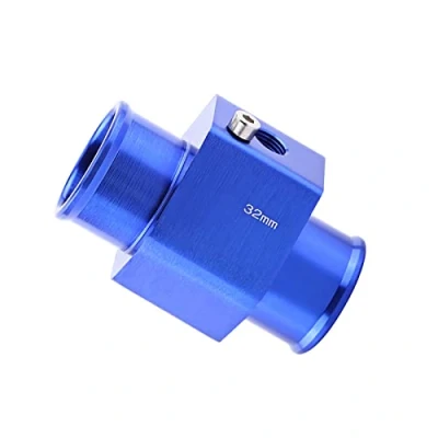 Abbildung von Keenso Auto Wassertemperatur Adapter, Universal 26 40mm 3 Wege Wassertemperaturanzeiger Verbindungsrohr Sensor Adapter mit Edelstahlklemmen (32mm)