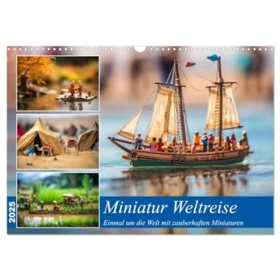Abbildung von Miniatur Weltreise (Wandkalender 2025 DIN A3 quer), CALVENDO Monatskalender
