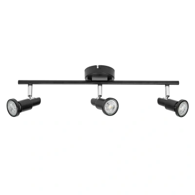 Abbildung von LEDVANCE LED SPOT GU10 3 x 3,4W, 690lm, schwarz, 2.700K Farbtemperatur, warmweiße Lichtfarbe, zeitloses Design, austauschbare Lampe, ideal für Innenräume, CRI 90, verstellbare Köpfe