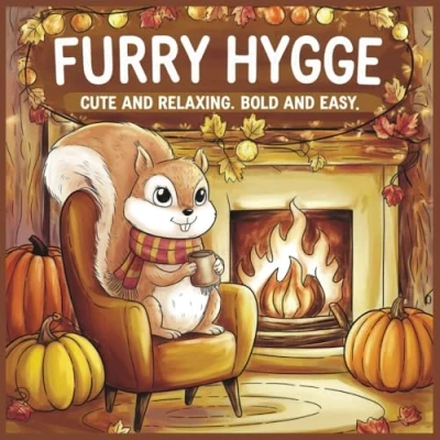 Abbildung von Furry Hygge: Cute and Cozy Coloring Book for Adults Featuring Adorable Animal Characters Stress Relief Relaxation (Bold Easy)