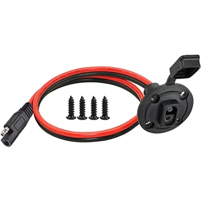 Abbildung von YETOR SAE Steckdose,Solar Wetterfeste Steckdose Seitenwandanschluss,10AWG Schnelltrenndraht Kfz Panel Verlängerungskabel für Solar Generator Batterieladegerät. (50CM)