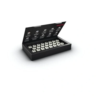 Abbildung von CHERRY MX RGB BROWN Switch Kit, 23 Mechanische Tastatur Schalter, für DIY, Hot Swap oder Gaming Keyboard, Taktiler ohne Klick, Gezielt &amp; Spürbar