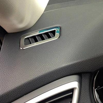 Abbildung von HIGH FLYING für Qashqai J11 2014 2020 Interieur A/C Gitter Dekor ABS Kunststoff 2 Stück (Verchromt)