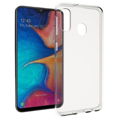 Abbildung von Samsung Galaxy A20e Hülle Silikon Accezz Soft Case/Backcover Handyhülle Transparent