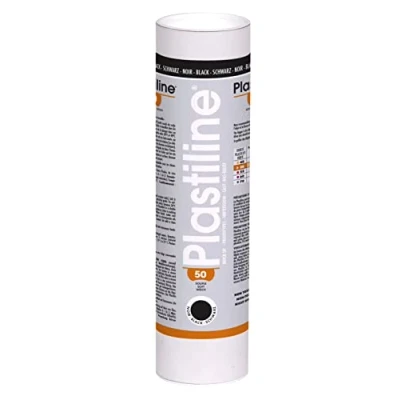 Abbildung von J. Herbin 1950T Plastiline, 1kg, Härtegrad 50, ideal zum Modellieren, 100% wiederverwendbar, Schwarz
