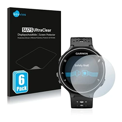 Abbildung von Savvies 6 Stück Schutzfolie für Garmin Forerunner 230 Displayschutz Folie Ultra Transparent