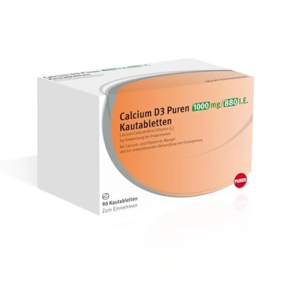 Abbildung von Calcium D3 Puren 1000 mg/880 I.E. Kautab 90 St