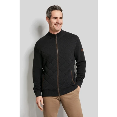 Abbildung von bugatti Cottoncashmere Strickjacke, Herren, Größe: XXL, Dunkelgrau
