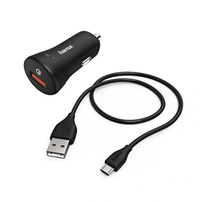 Abbildung von Hama Kit chrge All.cig, Micro USB, 3 A, chrg. QC3.0 + USB Kabel, 1,5 m, nr