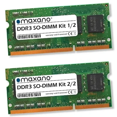 Abbildung von Maxano 8GB Kit 2X 4GB RAM kompatibel mit QNAP TS 253A (PC3 12800 SO DIMM Arbeitsspeicher)