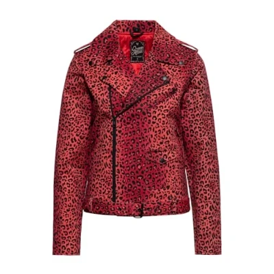 Abbildung von QueenKerosin Collegejacke Motor Queen Service Leo Allover Print