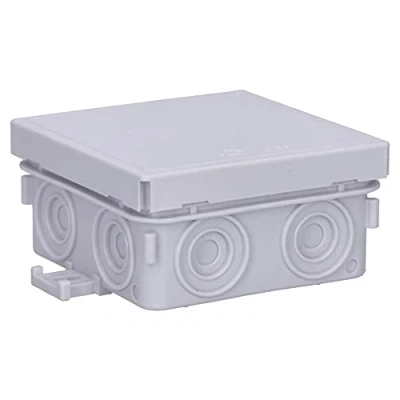 Abbildung von 30 Stück Voxura Feuchtraum Aufputz Verbindungsdose Abzweigdose Verteilerdose 75x75x37mm IP55 Abzweigkasten AP grau