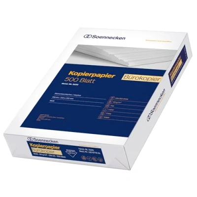 Abbildung von Soennecken Kopierpapier Bürokopier 5100 DIN A4 80g weiß 500 Blatt