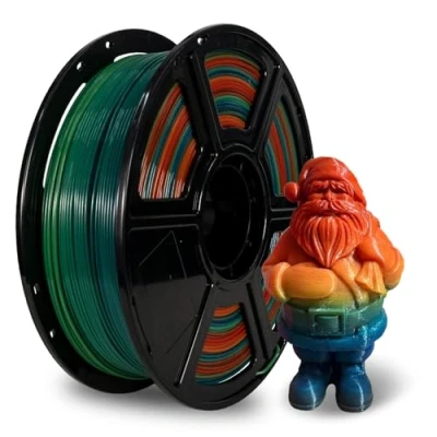 Abbildung von FLASHFORGE PLA 3D Druckerfilament 1,75 mm 1 kg Hochpräzises Mehrfarbig Filament (Regenbogen) Umweltfreundlich &amp; Blisterfrei